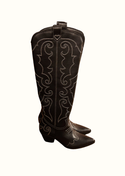 AMY: Trendige Cowboy-Boots Knee-High