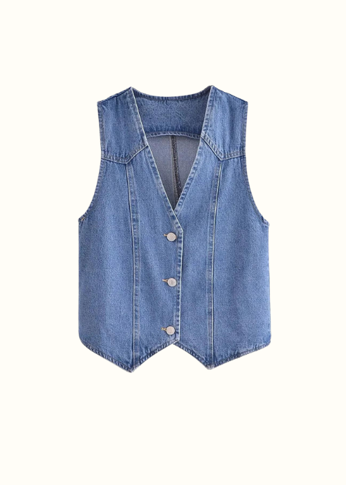 EMMA: Denim Weste Gilet